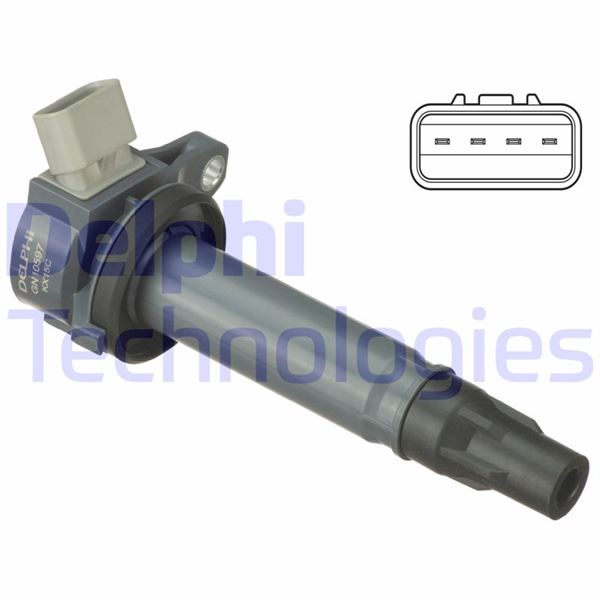 DELPHI GN10597-12B1 Ateşleme Sistemi Ateşleme Bobini - DAIHATSU SIRION (M3_) uyumlu