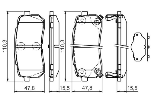 BOSCH 0 986 494 327 Fren Sistemleri Fren Balatası - KIA CARNIVAL / GRAND CARNIVAL III (VQ) uyumlu
