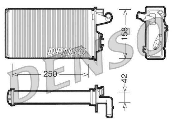 DENSO DRR09010 İklimlendirme Sistemi İç Mekan Isı Değiştirici - ALFA ROMEO 155 (167_) uyumlu