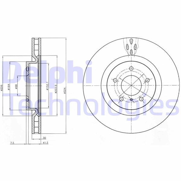 DELPHI BG4162C Fren Sistemleri Fren Diski - NISSAN 350Z Coupe (Z33) uyumlu