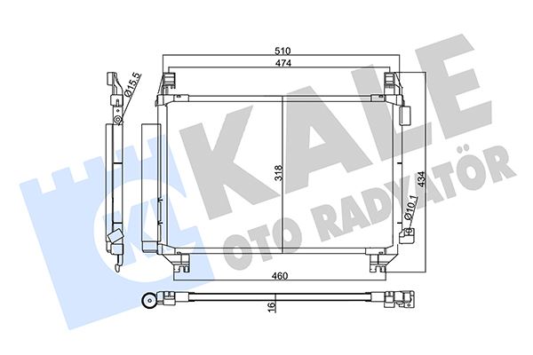 KALE OTO RADYATÖR 357805 İklimlendirme Sistemi Klima Radyatörü - TOYOTA YARIS (_P13_) uyumlu