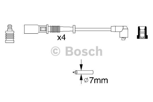 BOSCH 0 986 356 754 Ateşleme Sistemi Ateşleme Kablosu - FIAT PANDA (141_) uyumlu