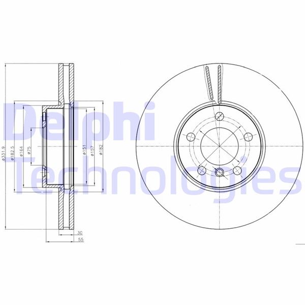 DELPHI BG9061 Fren Sistemleri Fren Diski - BMW X5 (E70) uyumlu