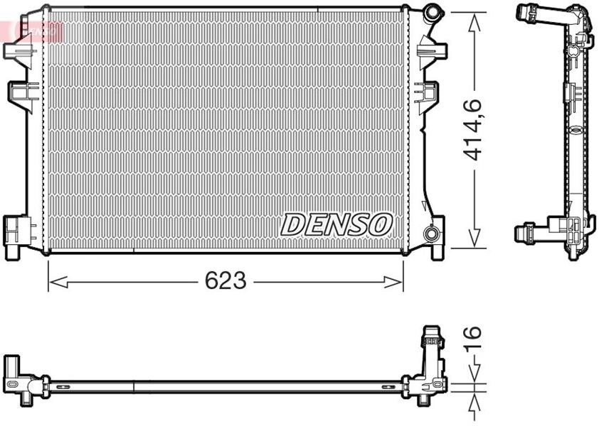 DENSO DRM02048 Soğutma Sistemi Su Soğutucu & Parçaları - SEAT IBIZA V (KJ1, KJG) uyumlu
