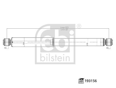 FEBI BILSTEIN 193156 Süspansiyon Sistemi Amortisör - TOYOTA HILUX V Pick-up (_N8_, _N9_, _N10_, _N11_) uyumlu