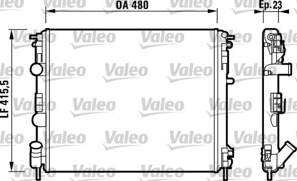 VALEO 732721 Soğutma Sistemi Su Soğutucu & Parçaları - RENAULT KANGOO Express (FC0/1_) uyumlu