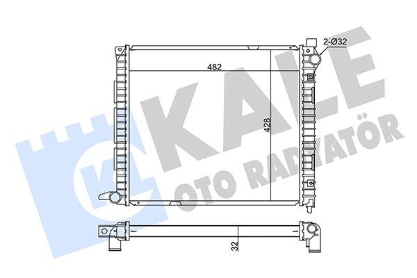KALE OTO RADYATÖR 359400 Soğutma Sistemi Su Soğutucu & Parçaları - LAND ROVER FREELANDER I (L314) uyumlu
