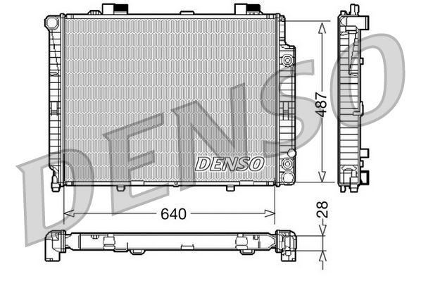 DENSO DRM17088 Soğutma Sistemi Su Soğutucu & Parçaları - MERCEDES-BENZ E-SERISI (W210) uyumlu