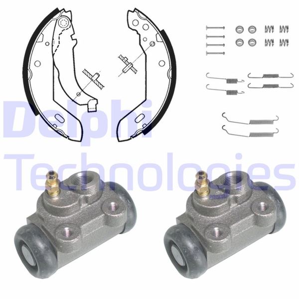 DELPHI KP650 Fren Sistemleri Fren Pabucu - PEUGEOT 205 I (741A/C) uyumlu
