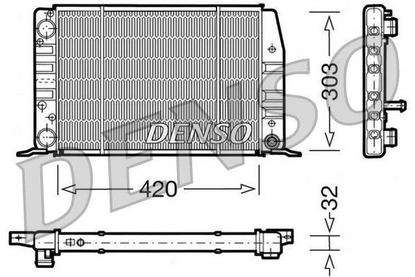 DENSO DRM02012 Soğutma Sistemi Su Soğutucu & Parçaları - AUDI 80 B2 Sedan (811, 813, 814, 819, 853) uyumlu