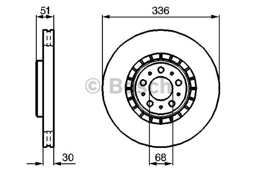 BOSCH 0 986 479 202 Fren Sistemleri Fren Diski - VOLVO XC90 I (275) uyumlu