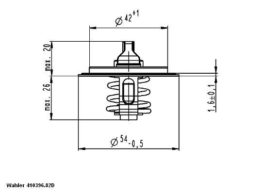 BorgWarner (Wahler) 410396.82D Motor Termostat - AUDI A6 C6 (4F2) uyumlu