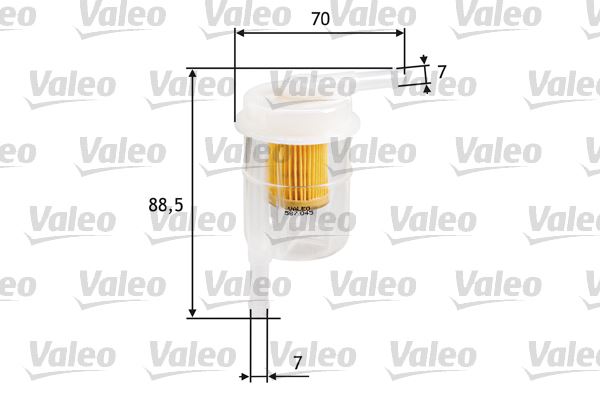 VALEO 587045 Yakıt Sistemi Yakıt Filtresi - NISSAN MICRA I (K10) uyumlu