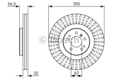 BOSCH 0 986 479 329 Fren Sistemleri Fren Diski - MERCEDES-BENZ R-SERISI (W251, V251) uyumlu
