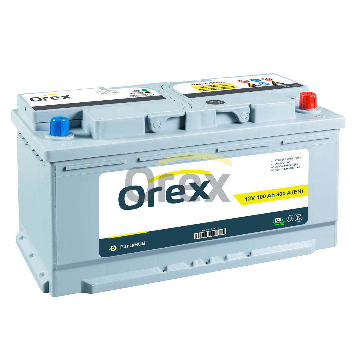 Orex Akü 12V 100Ah 800A Lb5 (353×175×175) Standart Akü - OREX - 877217 Ürün Görseli