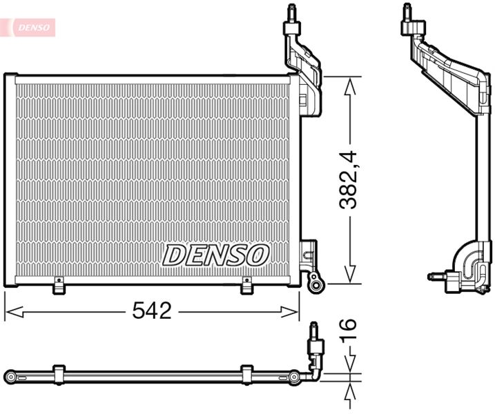 DENSO DCN10048 İklimlendirme Sistemi Klima Radyatörü - FORD FIESTA VI Van uyumlu