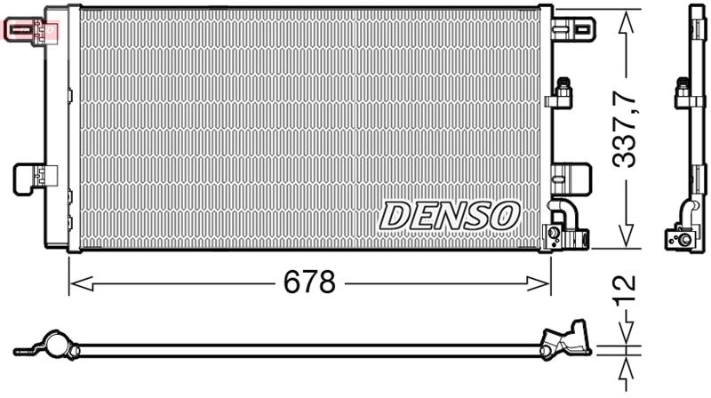 DENSO DCN02001 İklimlendirme Sistemi Klima Radyatörü - AUDI A4 B9 (8W2, 8WC) uyumlu