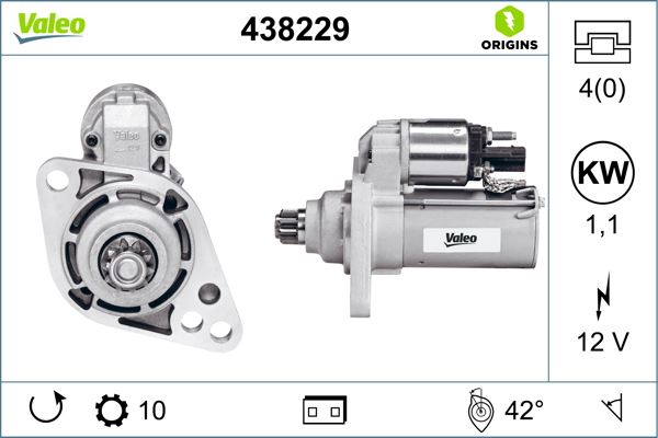 VALEO 438229 Elektrik Sistemi Marş Motoru - VW TOURAN (1T3) uyumlu