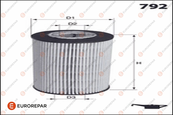 EUROREPAR 1682955180 Motor Yağ Filtresi - JAGUAR XE (X760) uyumlu