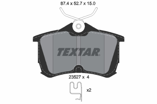 TEXTAR 2352701 Fren Sistemleri Fren Balatası - HONDA ACCORD VI (CK, CG, CH, CF, CL) uyumlu