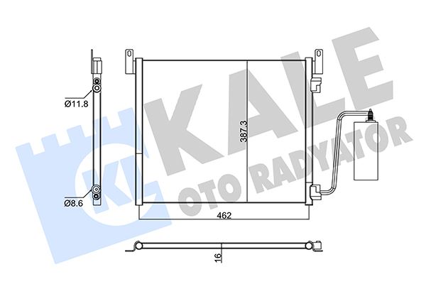 KALE OTO RADYATÖR 353205 İklimlendirme Sistemi Klima Radyatörü - SAAB 9-3 (YS3F, E79, D79, D75) uyumlu