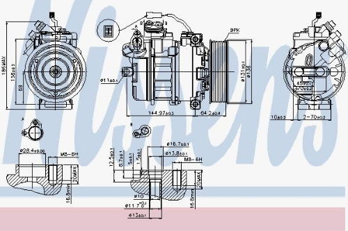 NISSENS 89371 İklimlendirme Sistemi Kompresör Parçaları
