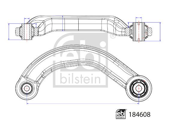 FEBI BILSTEIN 184608 Süspansiyon Sistemi Bugi Kolu - FORD MONDEO V Hatchback (CE) uyumlu