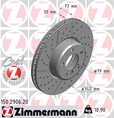 ZIMMERMANN 150.2906.20 Fren Sistemleri Fren Diski - BMW 1 (F20) uyumlu