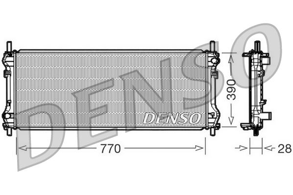 DENSO DRM10103 Soğutma Sistemi Su Soğutucu & Parçaları - FORD TRANSIT Minibüs/Otobüs (FD_ _, FB_ _, FS_ _, FZ_ _, FC_ _) uyumlu