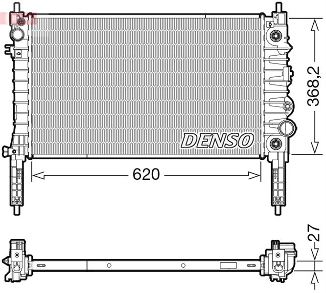 DENSO DRM20119 Soğutma Sistemi Su Soğutucu & Parçaları - OPEL MOKKA / MOKKA X (J13) uyumlu