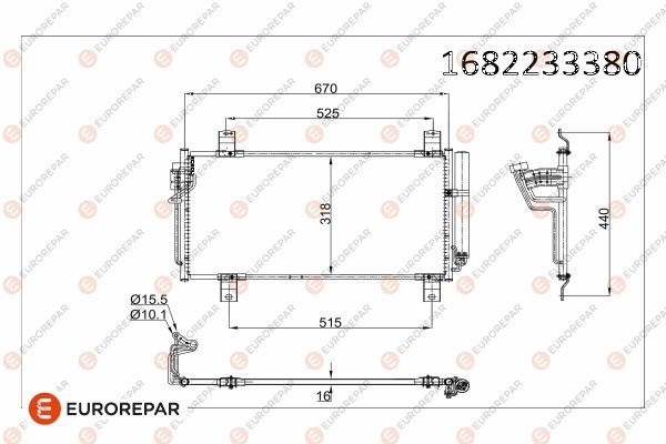 EUROREPAR 1682233380 Diğer Diğer Donanım & Parçalar - MAZDA 6 Hatchback (GH) uyumlu