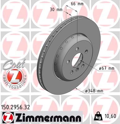 ZIMMERMANN 150.2956.32 Fren Sistemleri Fren Diski - BMW 7 (G11, G12) uyumlu