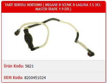 Yakıt Hortumu - MASTER RIDE - 5821 Ürün Görseli