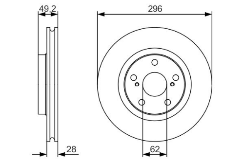 BOSCH 0 986 479 S22 Fren Sistemleri Fren Diski - TOYOTA CAMRY Sedan (_V5_) uyumlu