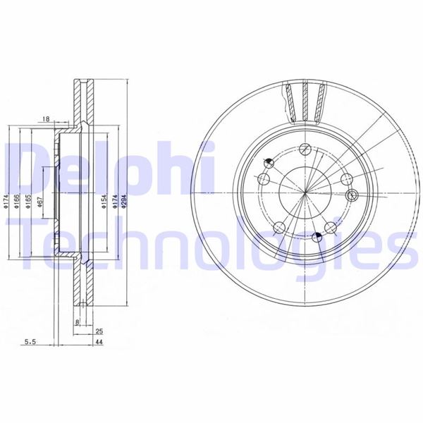 DELPHI BG2772 Fren Sistemleri Fren Diski - MERCEDES-BENZ E-SERISI (W124) uyumlu