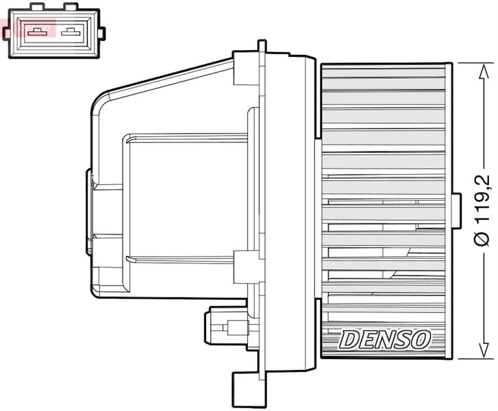 DENSO DEA33003 İklimlendirme Sistemi Fan Parçaları - VOLVO S80 I (184) uyumlu