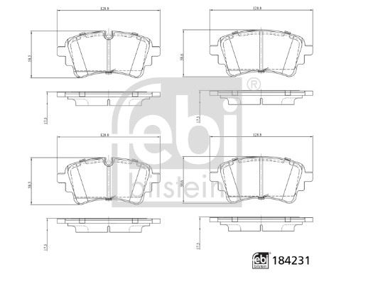 FEBI BILSTEIN 184231 Fren Sistemleri Fren Balatası - AUDI A4 B9 (8W2, 8WC) uyumlu