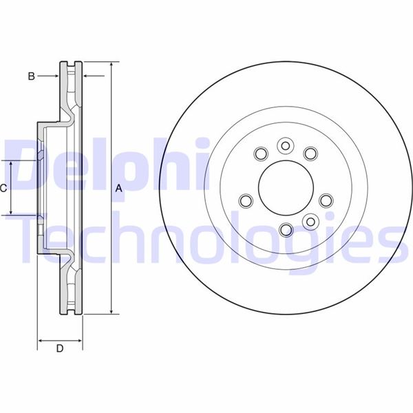 DELPHI BG9204C Fren Sistemleri Fren Diski - LAND ROVER RANGE ROVER IV (L405) uyumlu