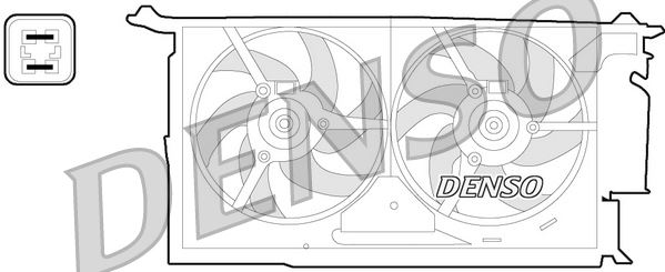 DENSO DER21018 Soğutma Sistemi Fan - PEUGEOT 306 Hatchback (7A, 7C, N3, N5) uyumlu
