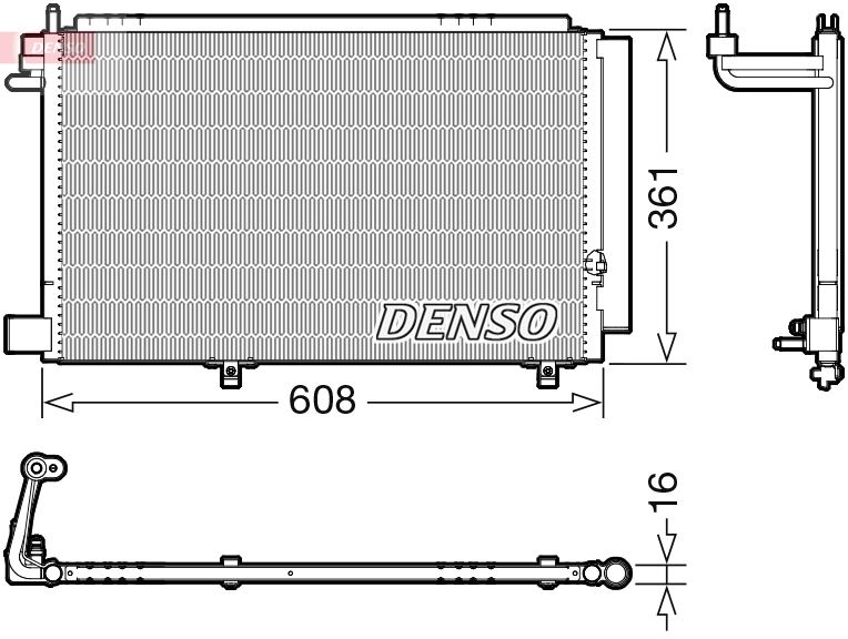 DENSO DCN10041 İklimlendirme Sistemi Klima Radyatörü - FORD FIESTA VI Van uyumlu