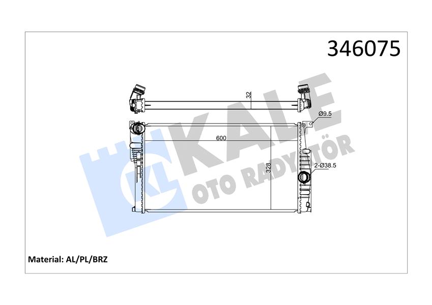 KALE OTO RADYATÖR 346075 Soğutma Sistemi Su Soğutucu & Parçaları - BMW 1 (F20) uyumlu