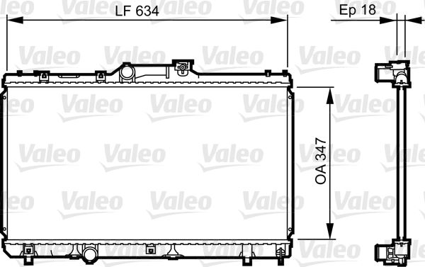VALEO 731441 Soğutma Sistemi Su Soğutucu & Parçaları - TOYOTA COROLLA (_E10_) uyumlu