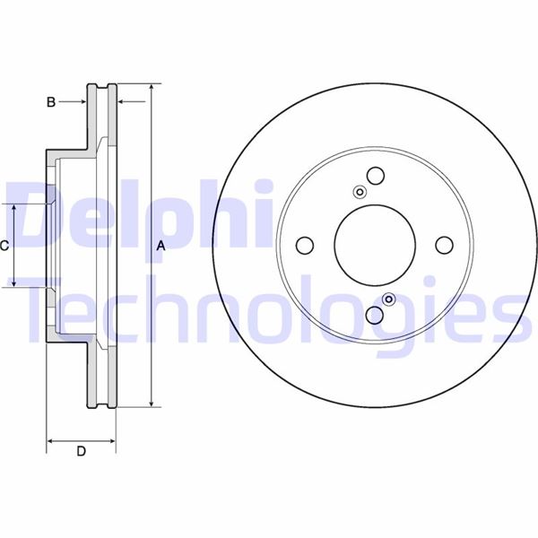 DELPHI BG4810C Fren Sistemleri Fren Diski - SUZUKI CELERIO (LF) uyumlu