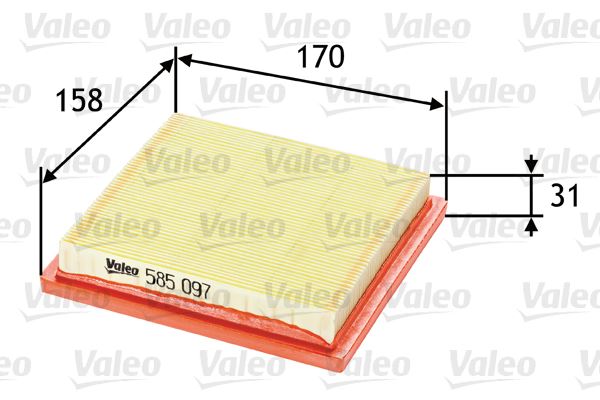 VALEO 585097 Motor Hava Filtresi - NISSAN MICRA II (K11) uyumlu
