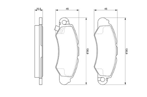 BOSCH 0 986 424 804 Fren Sistemleri Fren Balatası - SUZUKI SWIFT II Hatchback (EA, MA) uyumlu