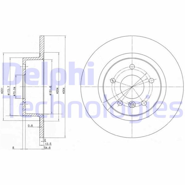 DELPHI BG3227C Fren Sistemleri Fren Diski - LAND ROVER RANGE ROVER II (P38A) uyumlu