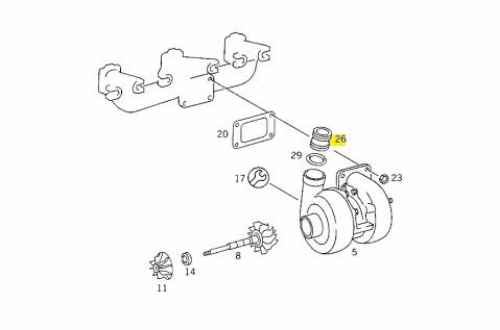 Turbo Borusu - MERCEDES ORIJINAL - A6170980104