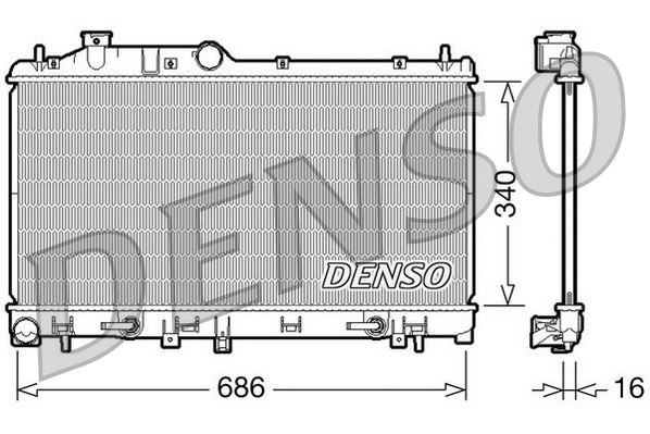 DENSO DRM36008 Soğutma Sistemi Su Soğutucu & Parçaları - SUBARU OUTBACK (BL, BP) uyumlu