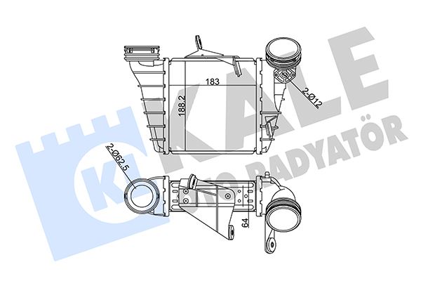 KALE OTO RADYATÖR 352450 Motor Turbo Radyatörü - SKODA FABIA I (6Y2) uyumlu