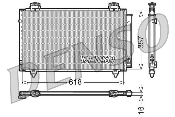 DENSO DCN50004 İklimlendirme Sistemi Klima Radyatörü - TOYOTA COROLLA (_E12_) uyumlu